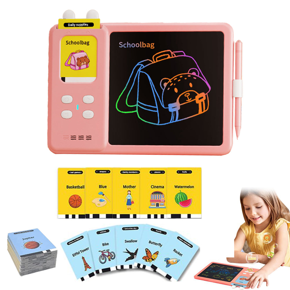 224 Words Talking Flash Cards LCD Writing Tablet Toddlers Preschool Words Learning Cards Toy Kid Gift