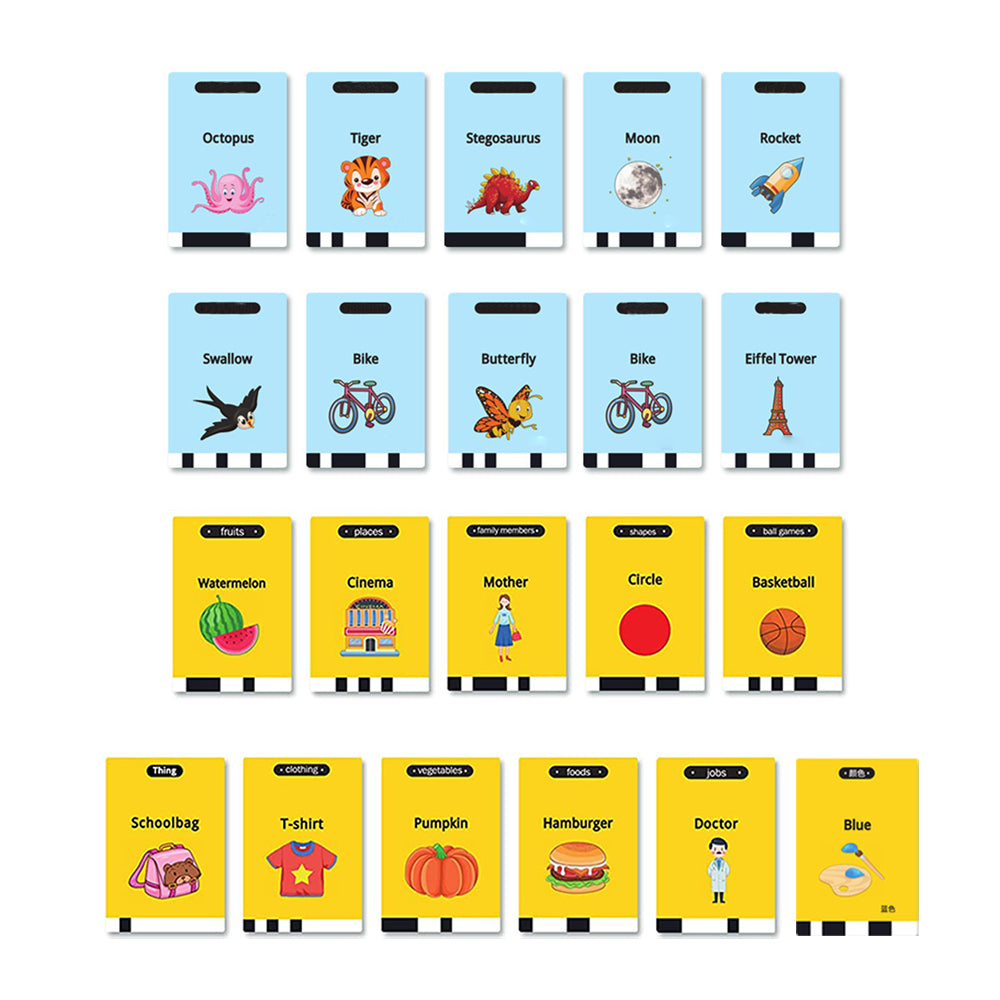 224 Words Talking Flash Cards LCD Writing Tablet Toddlers Preschool Words Learning Cards Toy Kid Gift