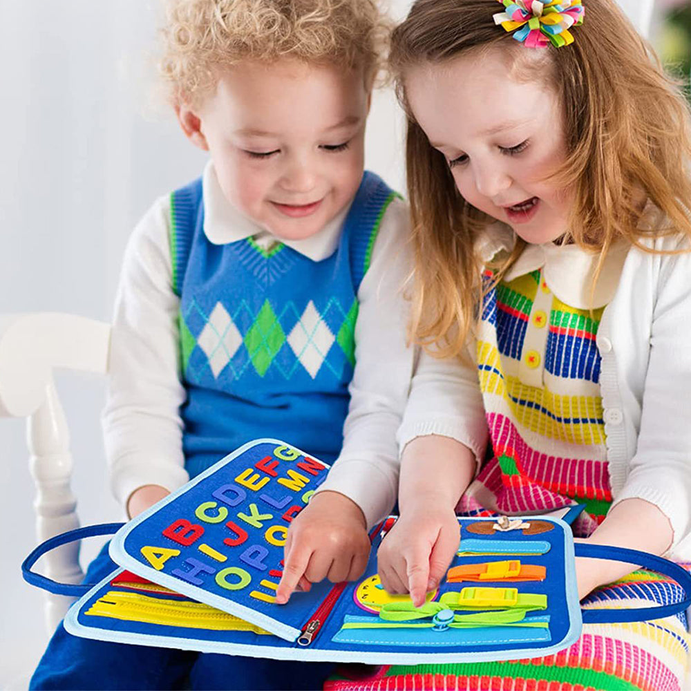 Montessori Busy Board Toy Felt Toddler Sensory Board Toy