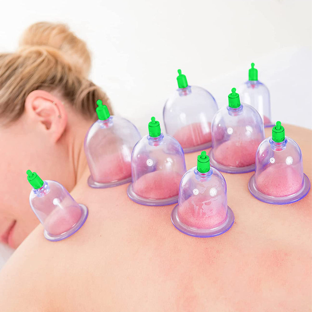 12Pcs Vacuum Cupping Cup Set Massage Kit Acupuncture Suction Massager Therapy