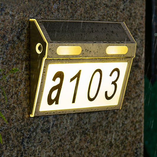 Solar House Number Light Wall Mount Illuminated House Numbers Sign