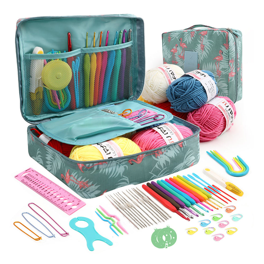 Set of 58Pcs Crochet Hooks Kit with Storage Bag for Beginners