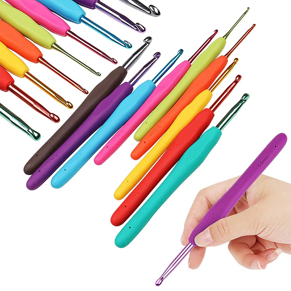 Set of 58Pcs Crochet Hooks Kit with Storage Bag for Beginners