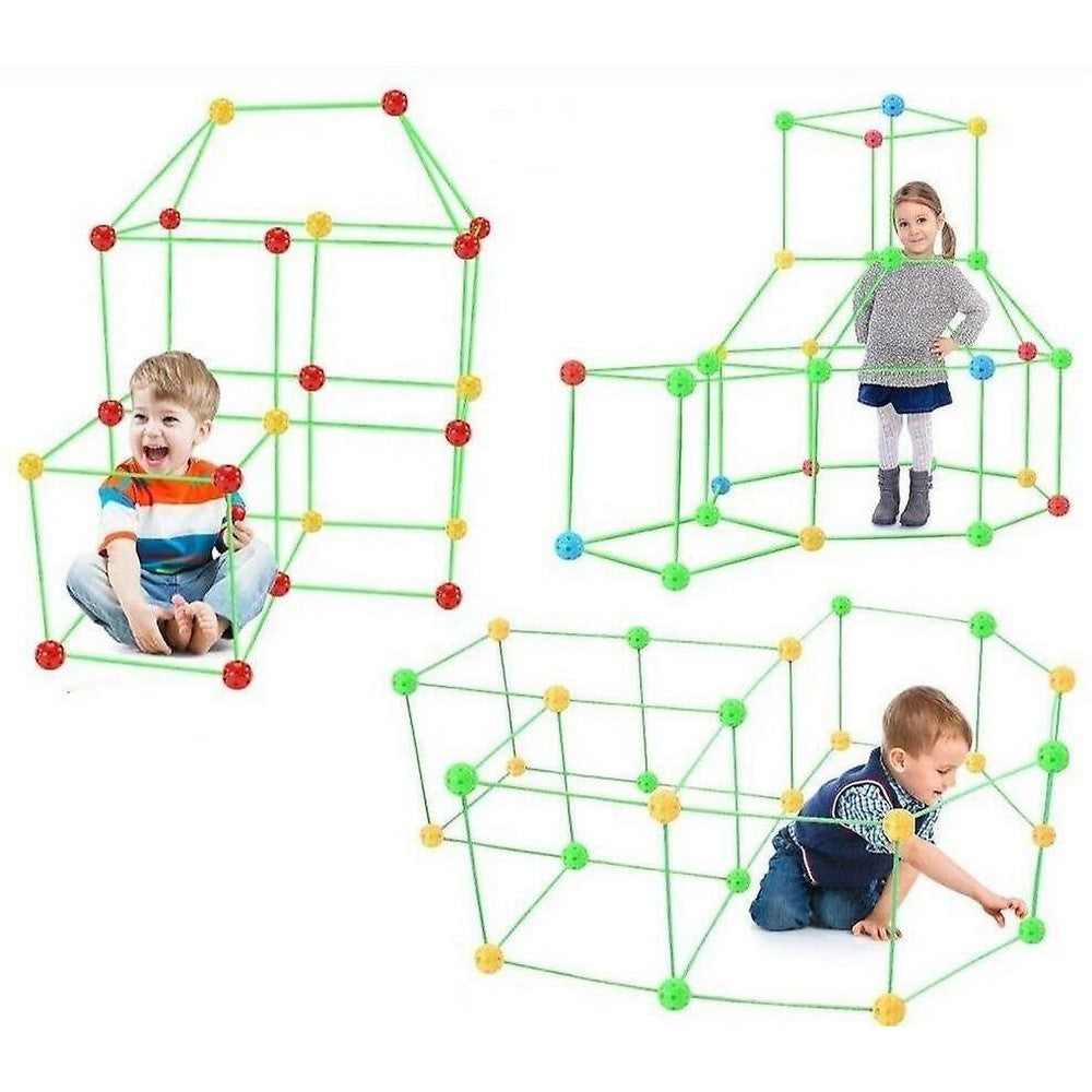 121Pcs Kids Fort Building DIY Castles 3D Play Toy Kits