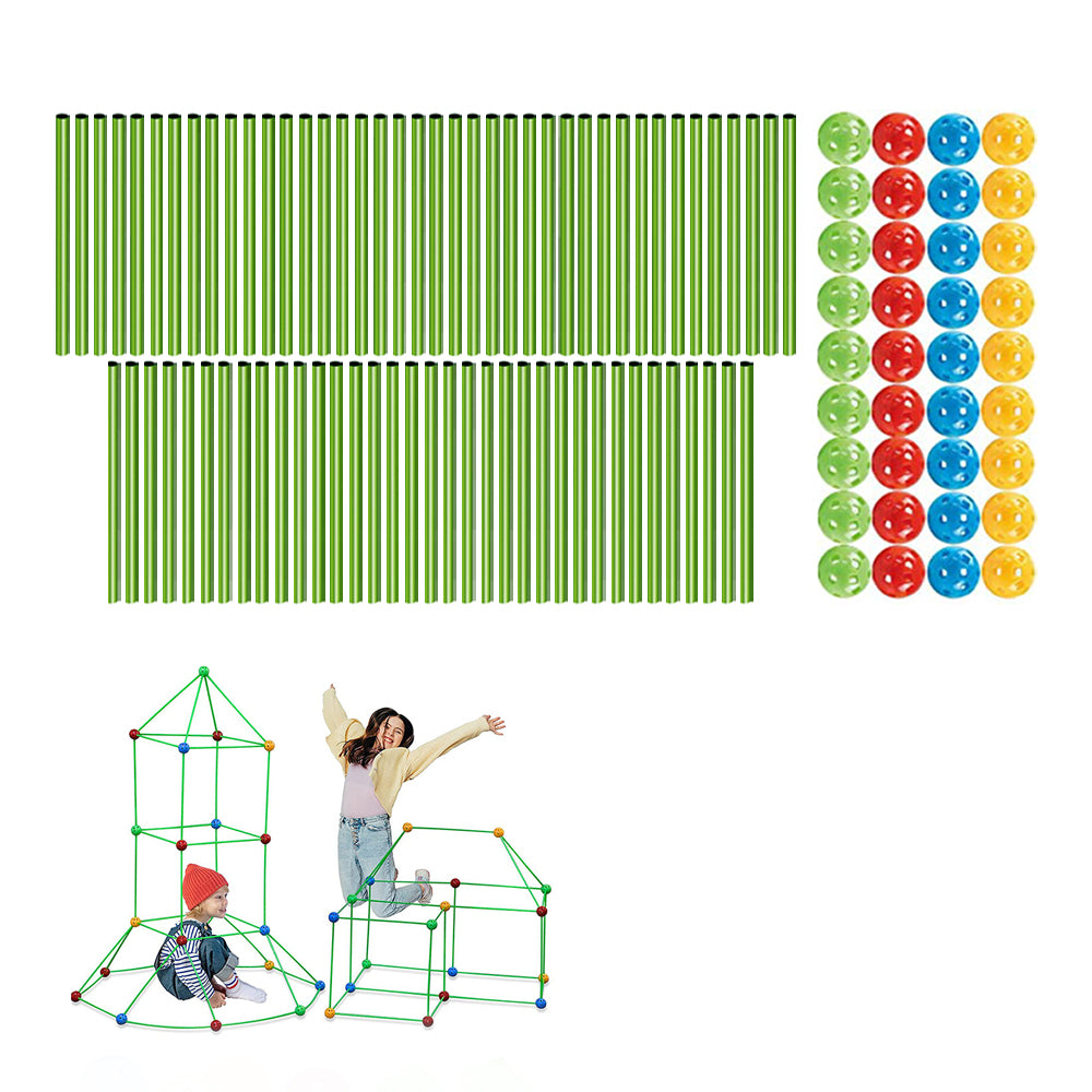 121Pcs Kids Fort Building DIY Castles 3D Play Toy Kits