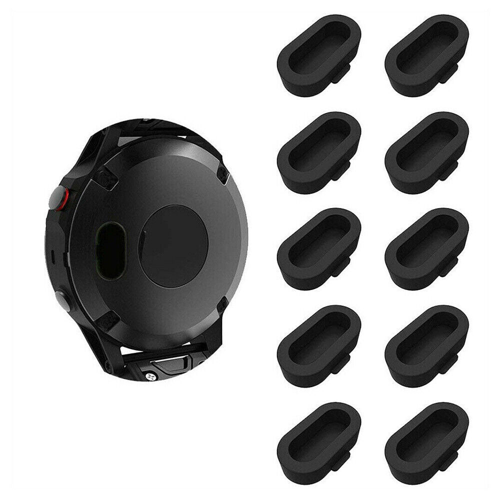 10Pcs Smartwatch Sensor Charger Port Protector Anti-Dust Dustproof Cover Cap for Garmin Fenix5/6/7