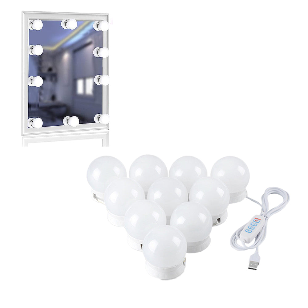 10-Bulb Hollywood Style Vanity Mirror Lights