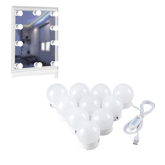 10-Bulb Hollywood Style Vanity Mirror Lights