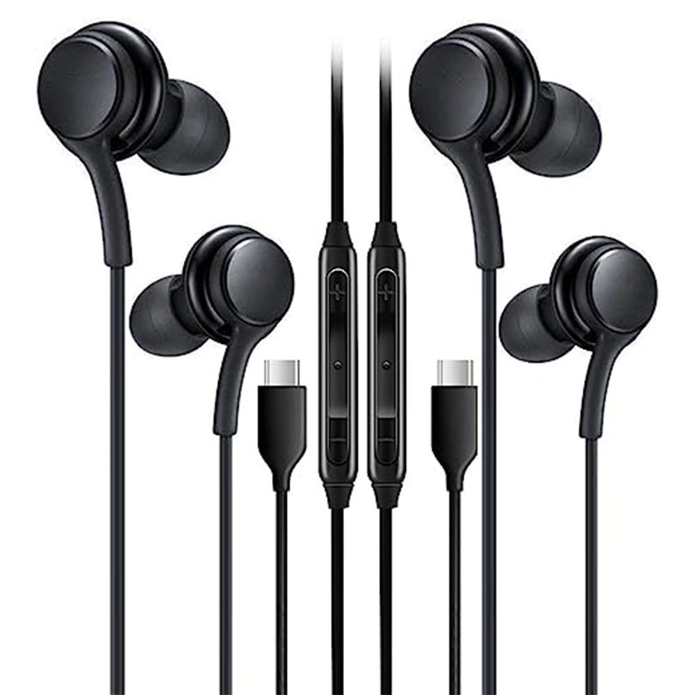 2Pcs Earbuds In-Ear Earbud Wired Headphones with Remote and Mic for SAMSUNG