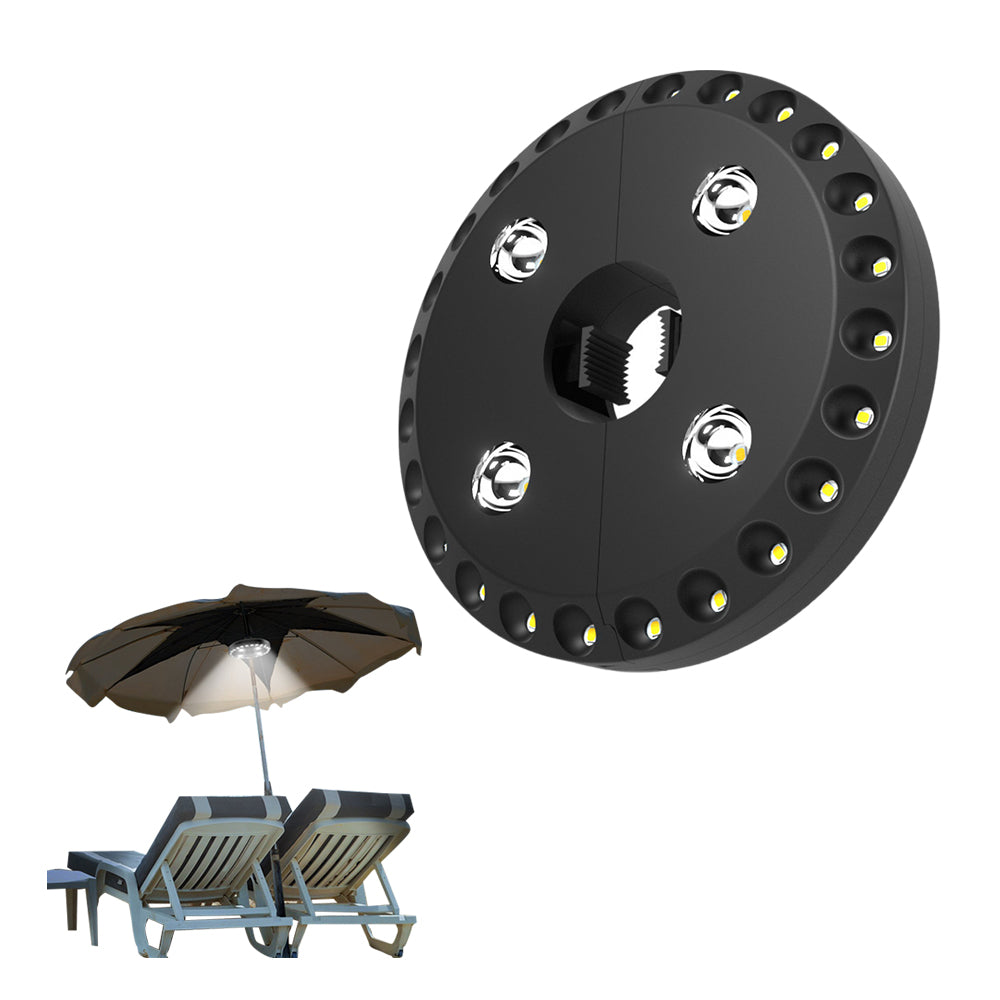 3 Brightness Modes Cordless 28 LED Lights Camping Tents Umbrella Light