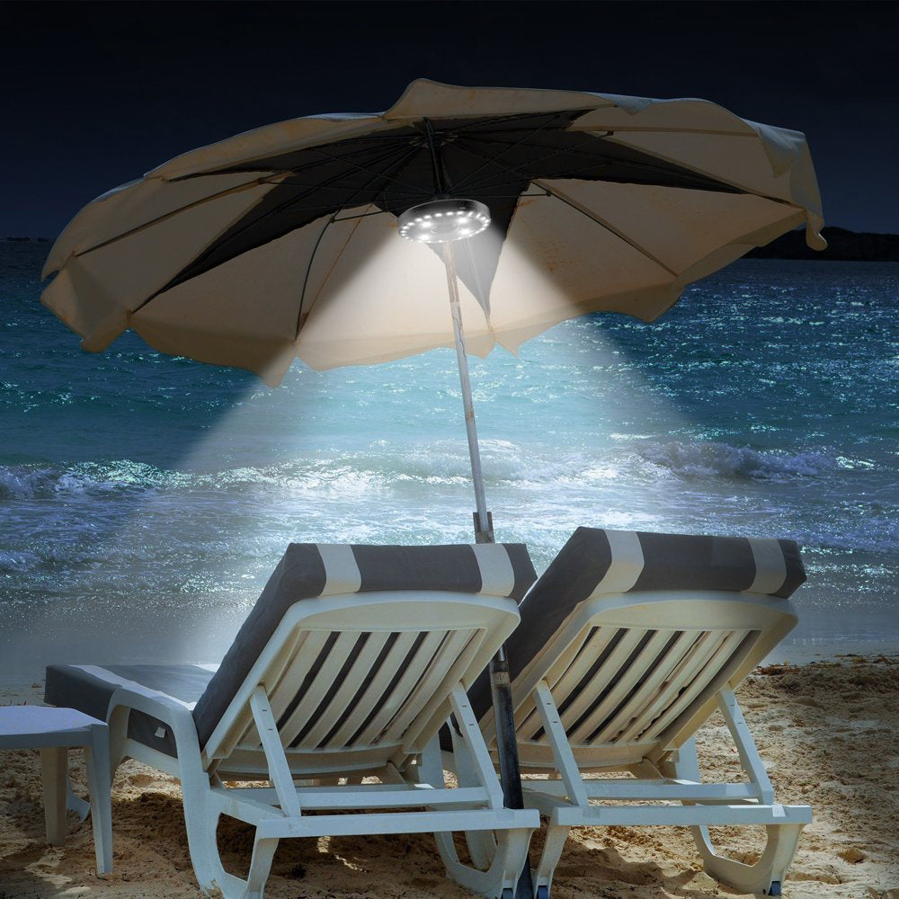 3 Brightness Modes Cordless 28 LED Lights Camping Tents Umbrella Light