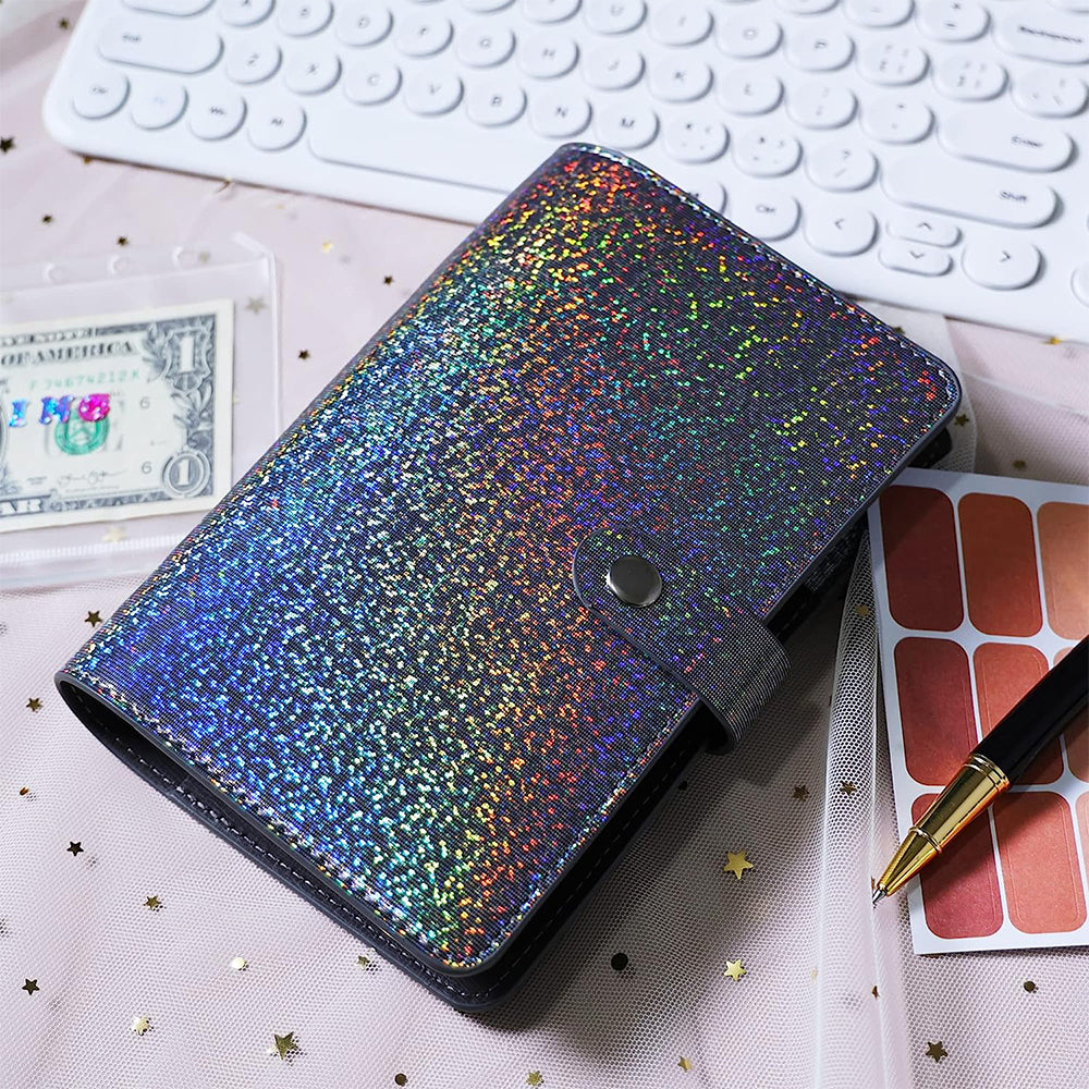 A6 PU Leather Budget Planning Notebook with Cash Pockets Sheets