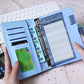 A6 PU Leather Budget Planning Notebook with Cash Pockets Sheets