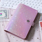 A6 PU Leather Budget Planning Notebook with Cash Pockets Sheets