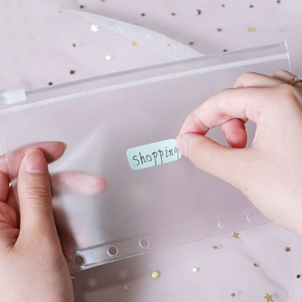 A6 PU Leather Budget Planning Notebook with Cash Pockets Sheets