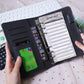 A6 PU Leather Budget Planning Notebook with Cash Pockets Sheets