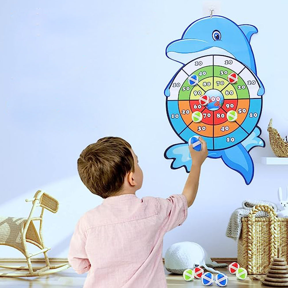 Dart Board for Kids with 12 Sticky Balls Indoor Outdoor Party Games Toys