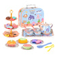 Tea Desserts and Carrying Case Set Toys for Little Girls