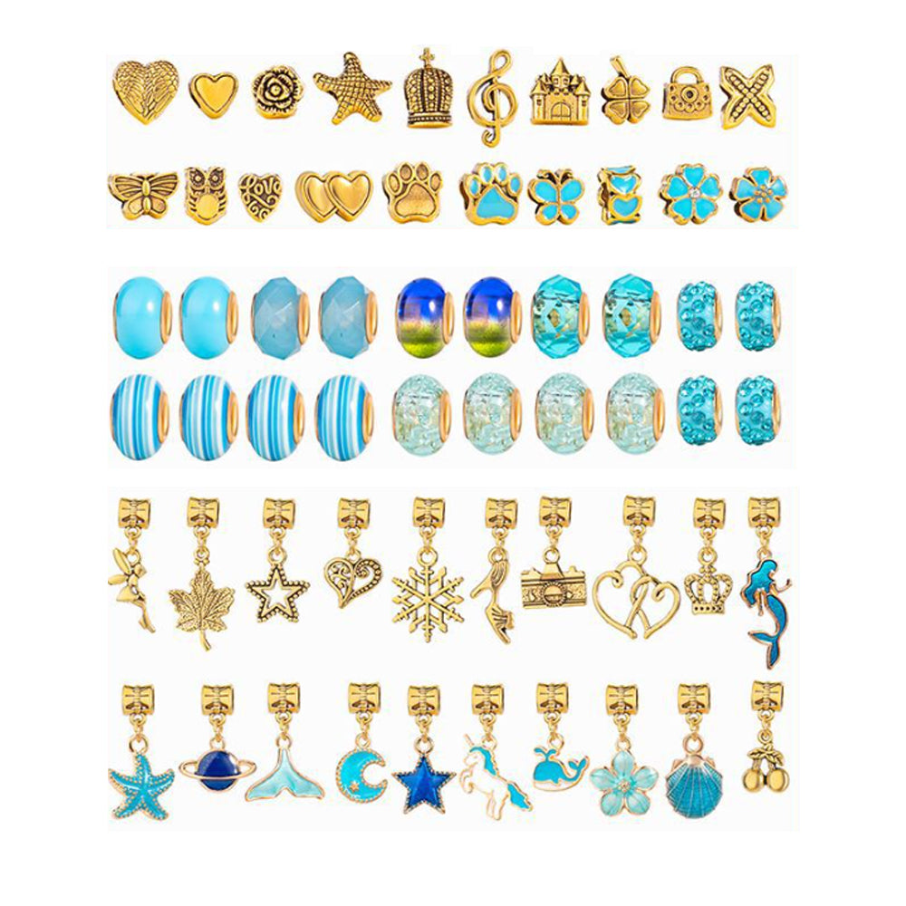 66 PCs DIY Bracelet Kids Charm Bracelet Making Kit Beads Bracelet DIY Craft