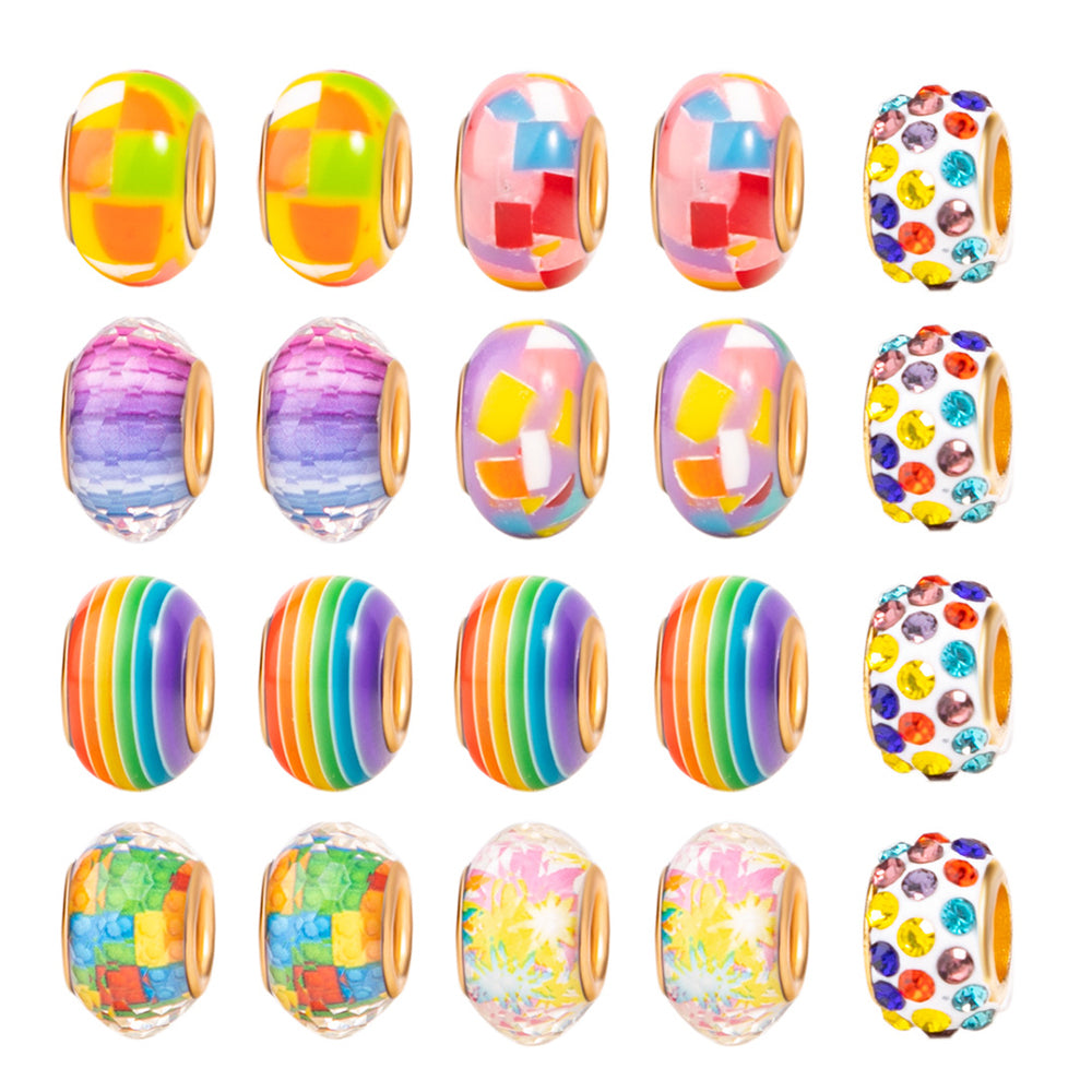 66 PCs DIY Bracelet Kids Charm Bracelet Making Kit Beads Bracelet DIY Craft
