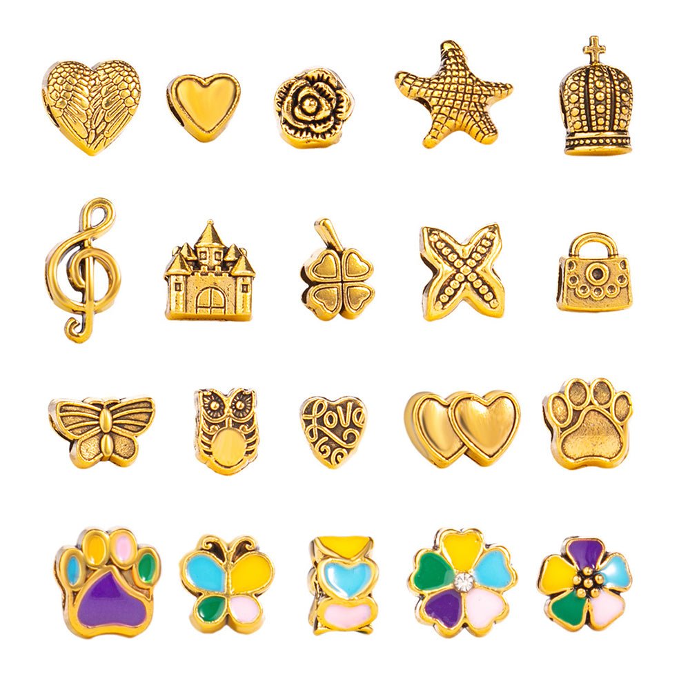 66 PCs DIY Bracelet Kids Charm Bracelet Making Kit Beads Bracelet DIY Craft