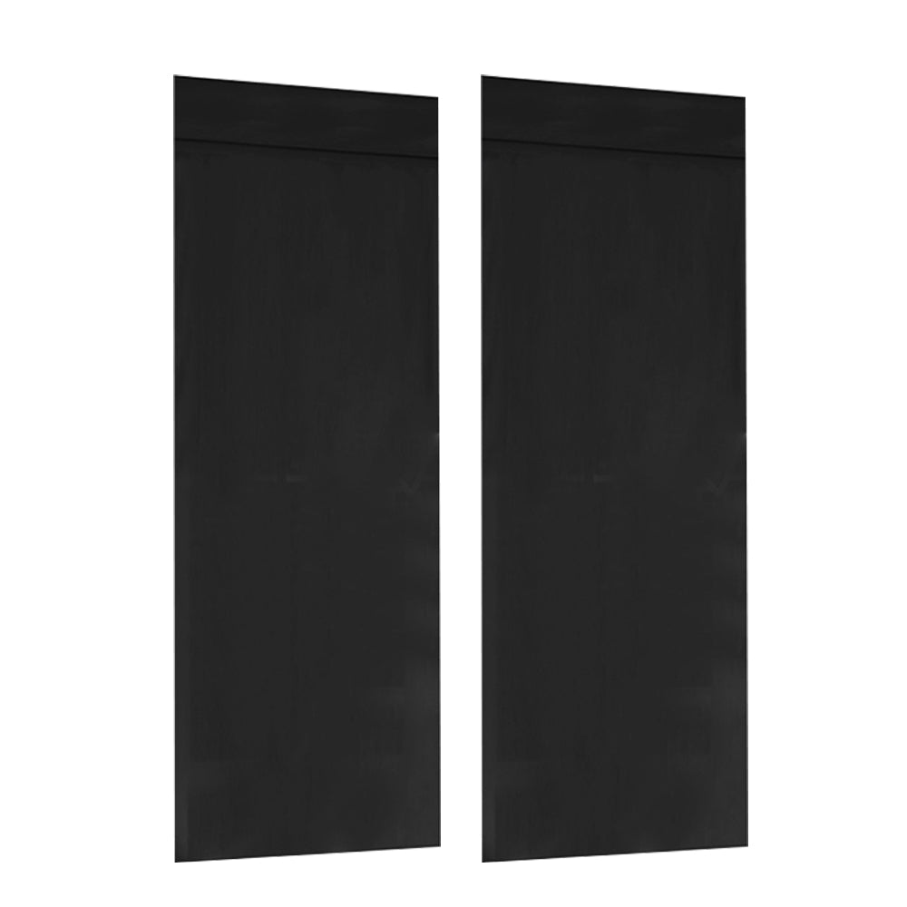 2 PCs French Style Blackout Door Curtains with Sticky Straps