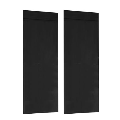 2 PCs French Style Blackout Door Curtains with Sticky Straps