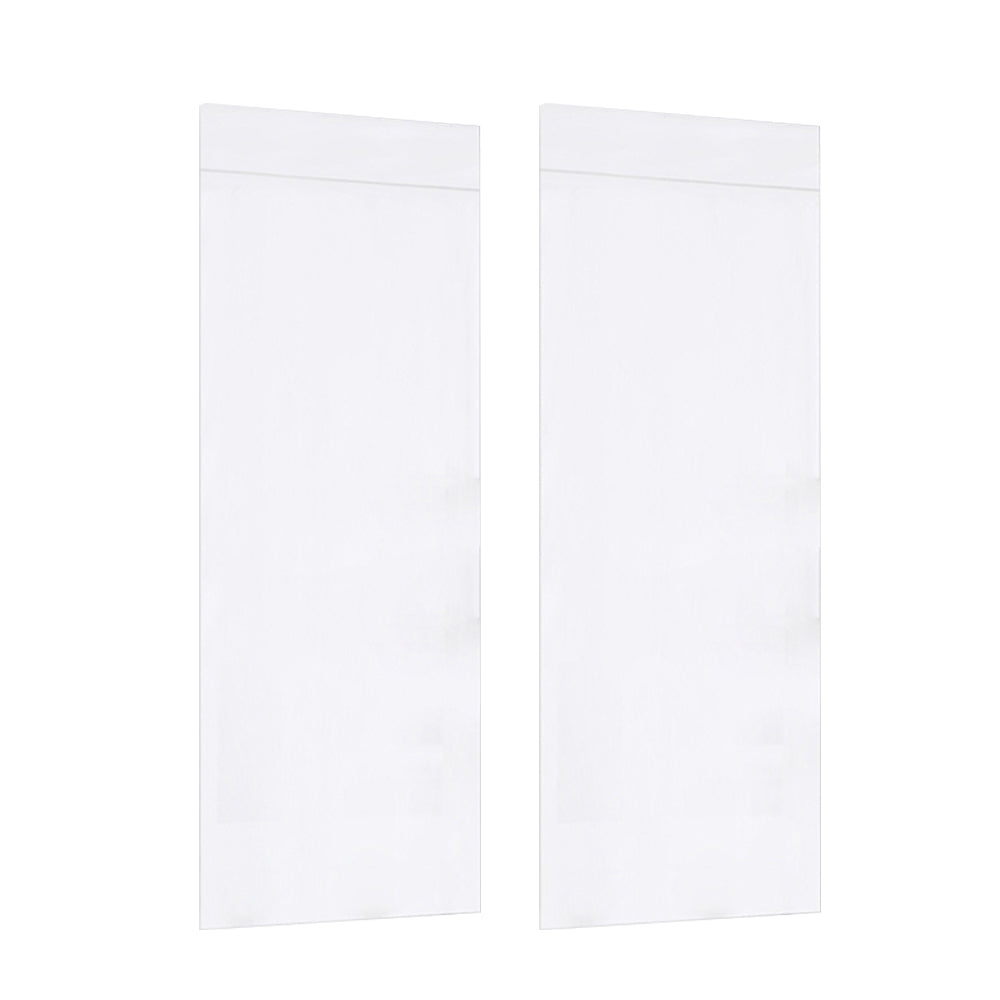 2 PCs French Style Blackout Door Curtains with Sticky Straps