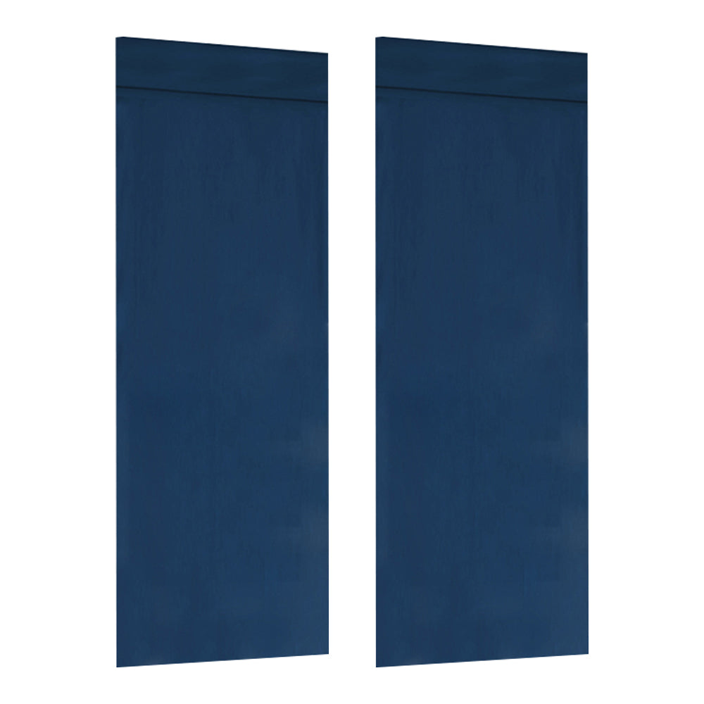 2 PCs French Style Blackout Door Curtains with Sticky Straps