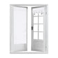 2 PCs French Style Blackout Door Curtains with Sticky Straps