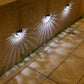 4Pcs Solar Fence Post Lights Wall Mount Decorative Deck Lighting