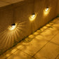 4Pcs Solar Fence Post Lights Wall Mount Decorative Deck Lighting