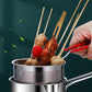 Stainless Steel Deep Fryer Pot with Strainer Basket and Tong