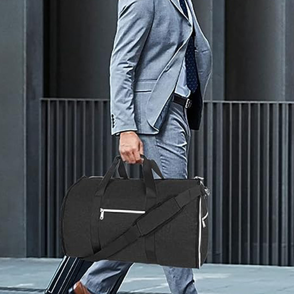 Carry on Garment Bag Convertible Travel Duffel Suit Bag with Shoe Compartment