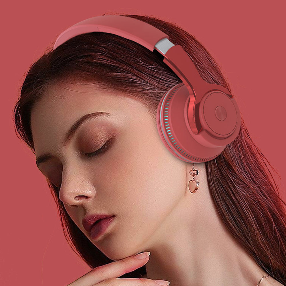 Luminous Bluetooth Wireless Headset Stereo Foldable Noise Cancelling Earphone