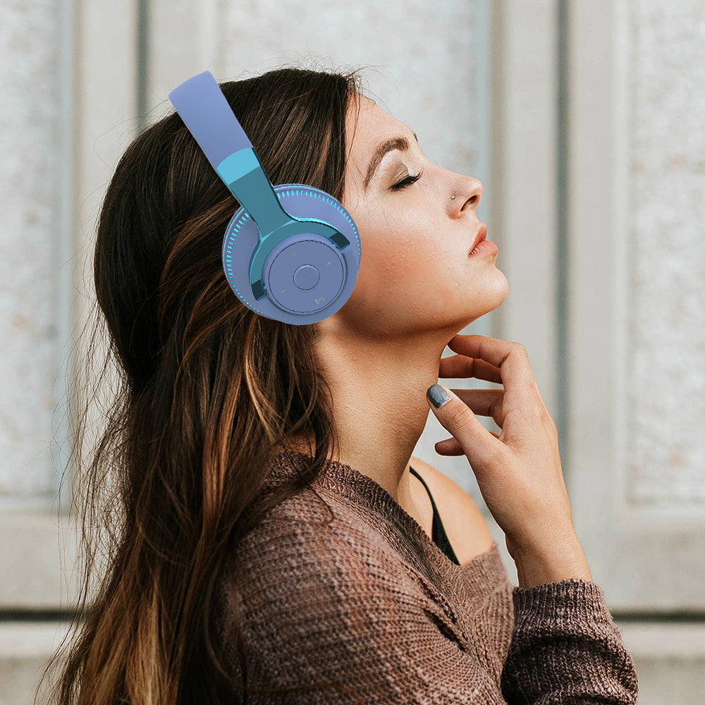 Luminous Bluetooth Wireless Headset Stereo Foldable Noise Cancelling Earphone