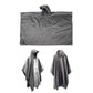 3-in-1 Hooded Water-resistant Raincoat Jacket for Men Women Adults
