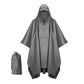 3-in-1 Hooded Water-resistant Raincoat Jacket for Men Women Adults