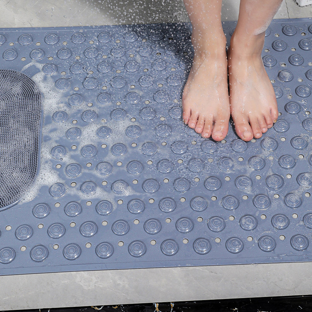 Non-Slip Foot Massage Washable Bathtub Mat with Suction Cups for Bathroom