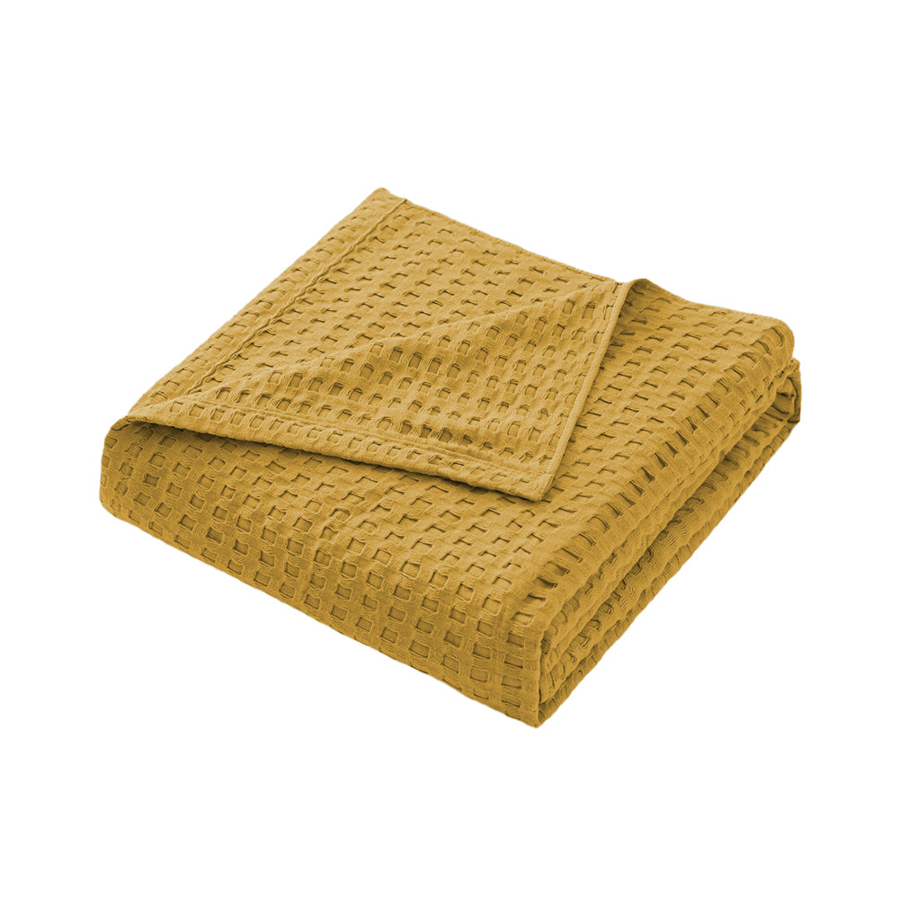 Cozy and Soft Waffle Weave 100% Cotton Blankets