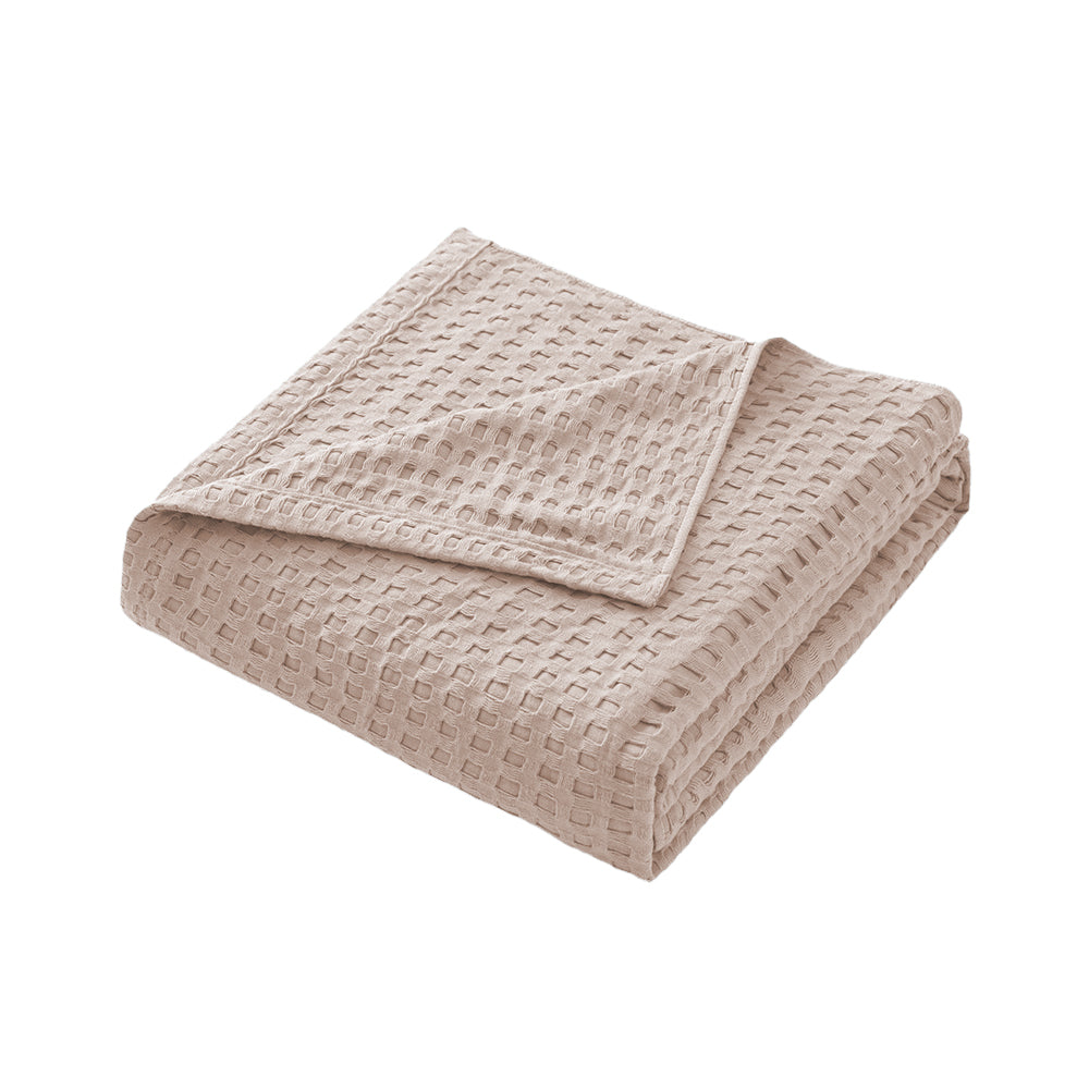 Cozy and Soft Waffle Weave 100% Cotton Blankets