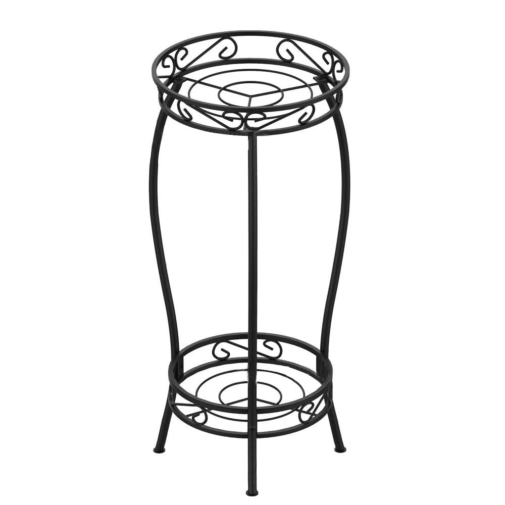 2 Layers Metal Plant Holder Rack for Garden