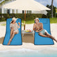 Camping Folding 5 Position Adjustable Beach Chairs with Backrest and Storage