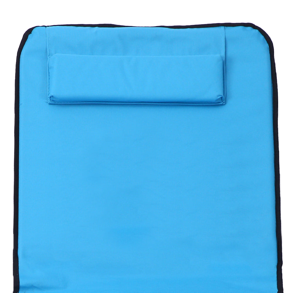 Camping Folding 5 Position Adjustable Beach Chairs with Backrest and Storage