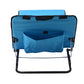 Camping Folding 5 Position Adjustable Beach Chairs with Backrest and Storage
