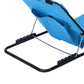 Camping Folding 5 Position Adjustable Beach Chairs with Backrest and Storage