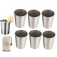 6Pcs 350ml Stackable Stainless Steel Drinking Pint Cups