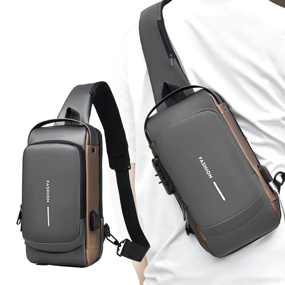 Anti-theft USB Port Crossbody Sling Shoulder Bag