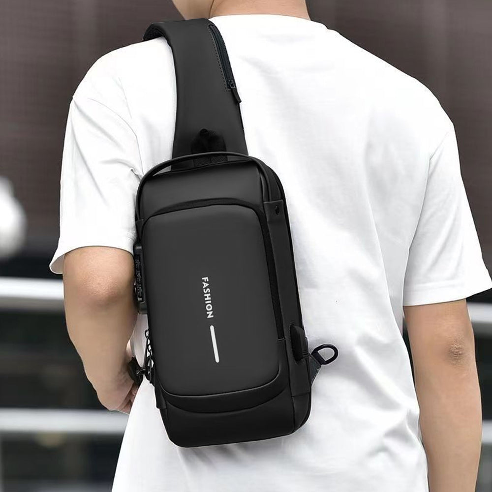 Anti-theft USB Port Crossbody Sling Shoulder Bag