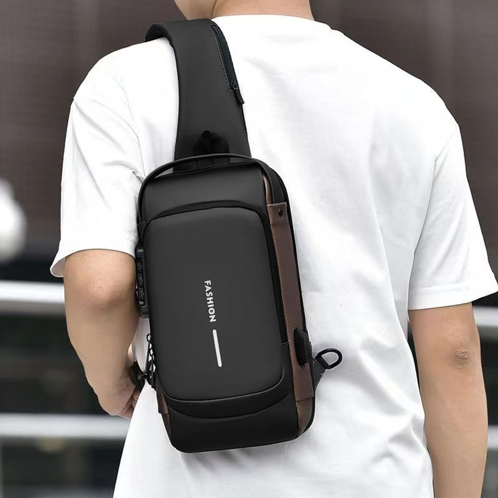 Anti-theft USB Port Crossbody Sling Shoulder Bag